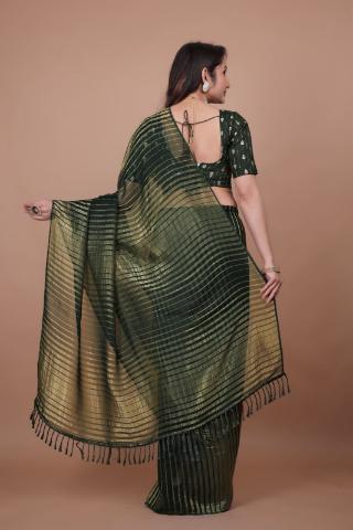 Festive Glow Zari Leheriya Georgette Saree