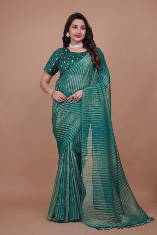 Festive Glow Zari Leheriya Georgette Saree