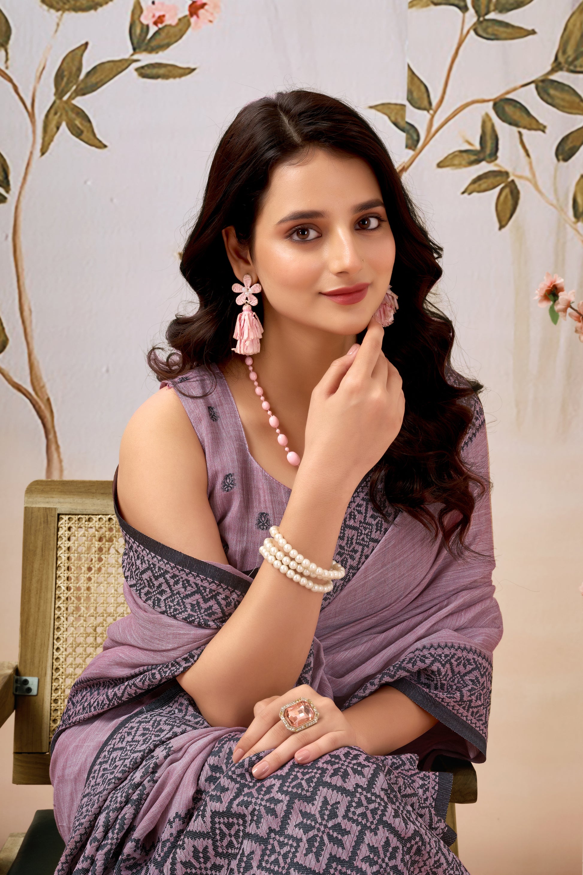 Pure Linen by Linen Handloom Saree