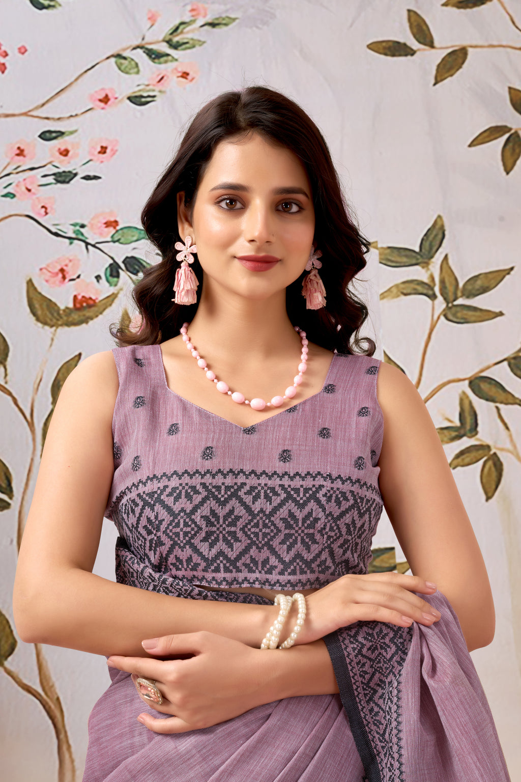 Pure Linen by Linen Handloom Saree