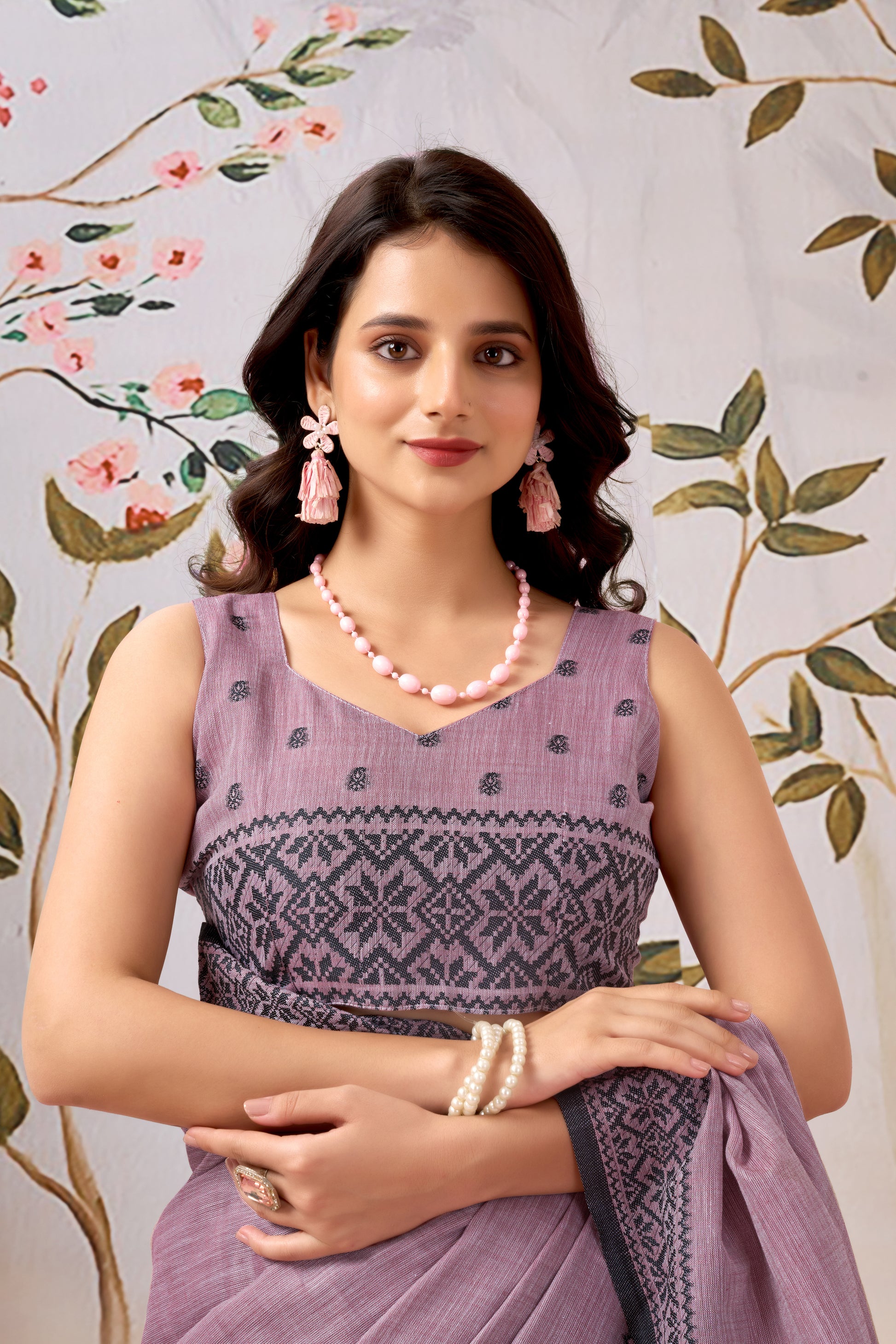 Pure Linen by Linen Handloom Saree