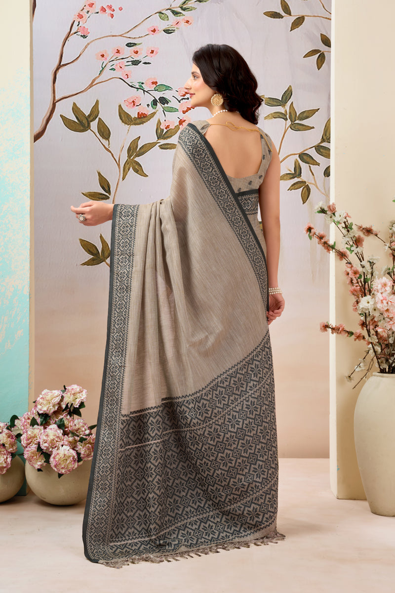 Pure Linen by Linen Handloom Saree
