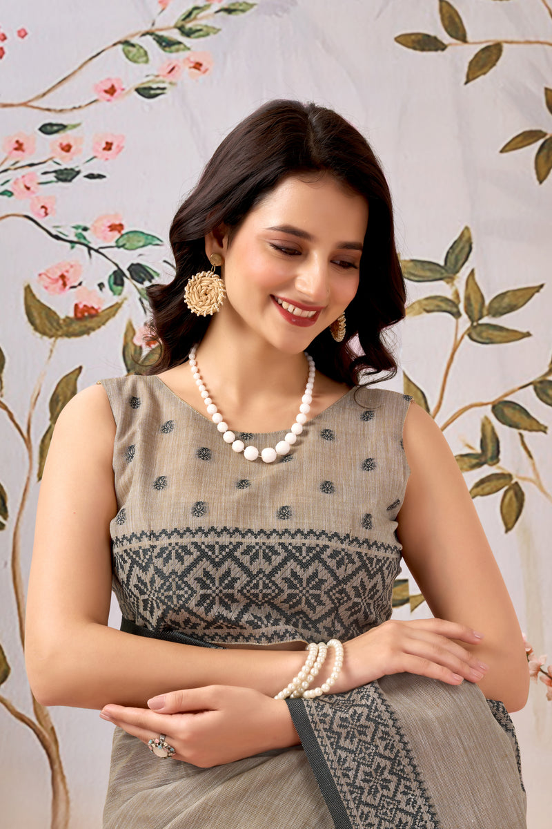 Pure Linen by Linen Handloom Saree