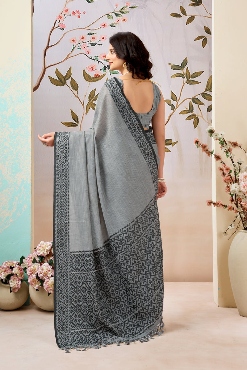 Pure Linen by Linen Handloom Saree