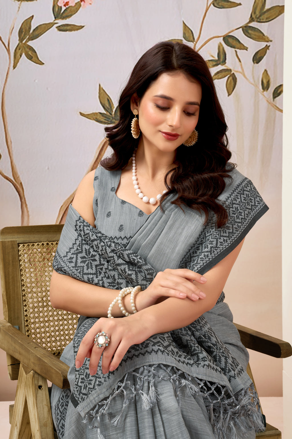 Pure Linen by Linen Handloom Saree