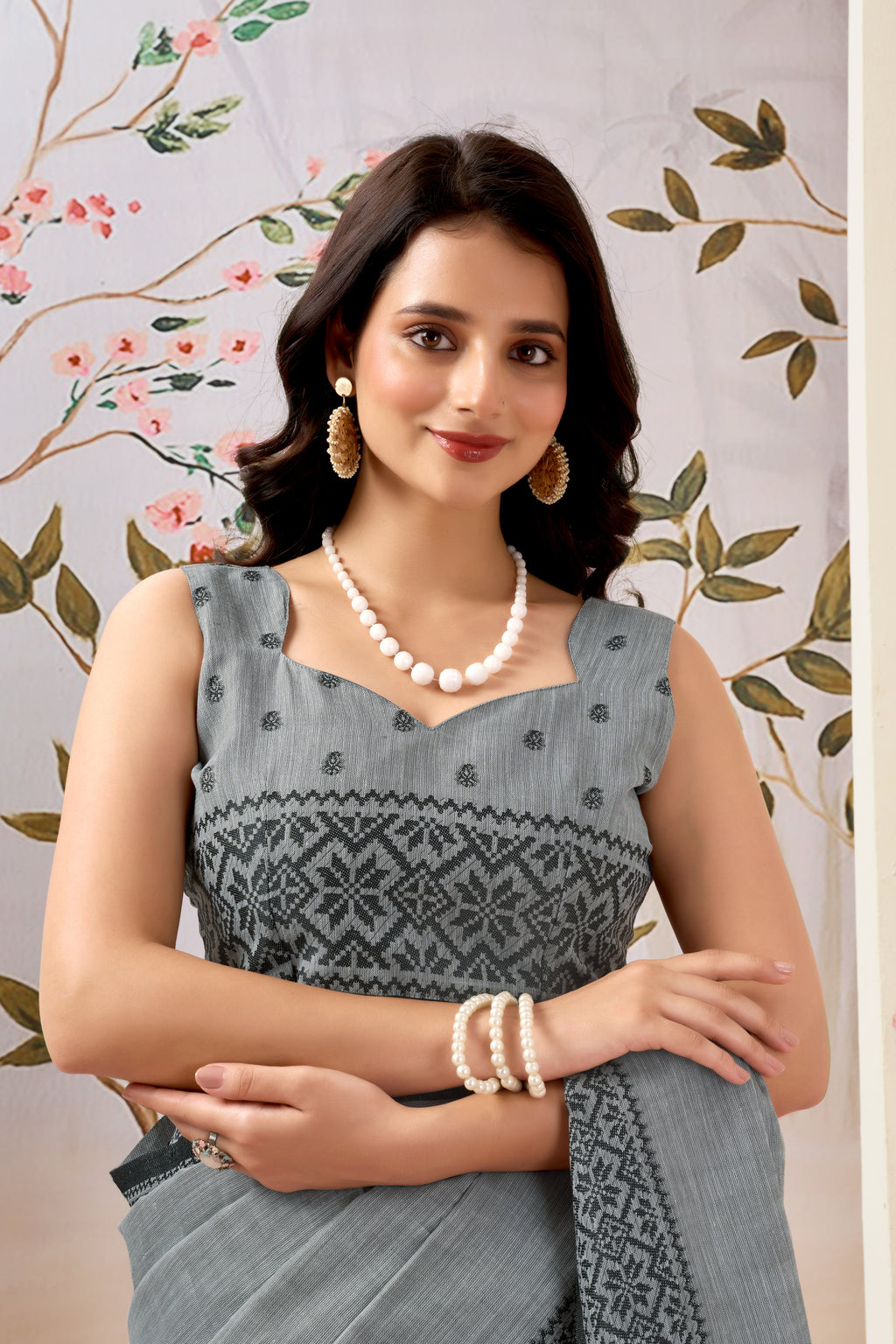 Pure Linen by Linen Handloom Saree