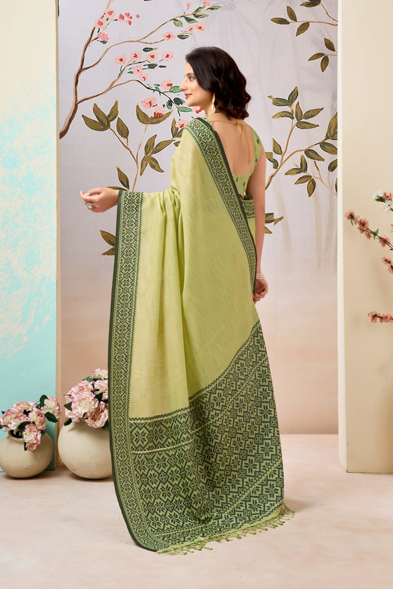 Pure Linen by Linen Handloom Saree