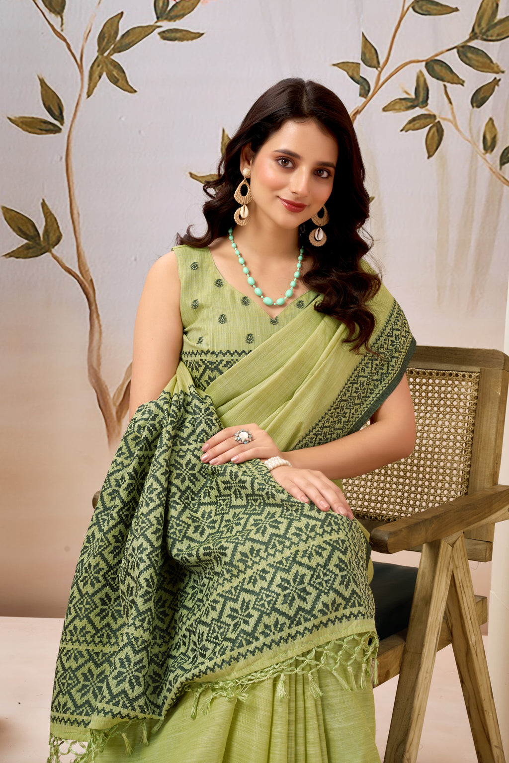 Pure Linen by Linen Handloom Saree