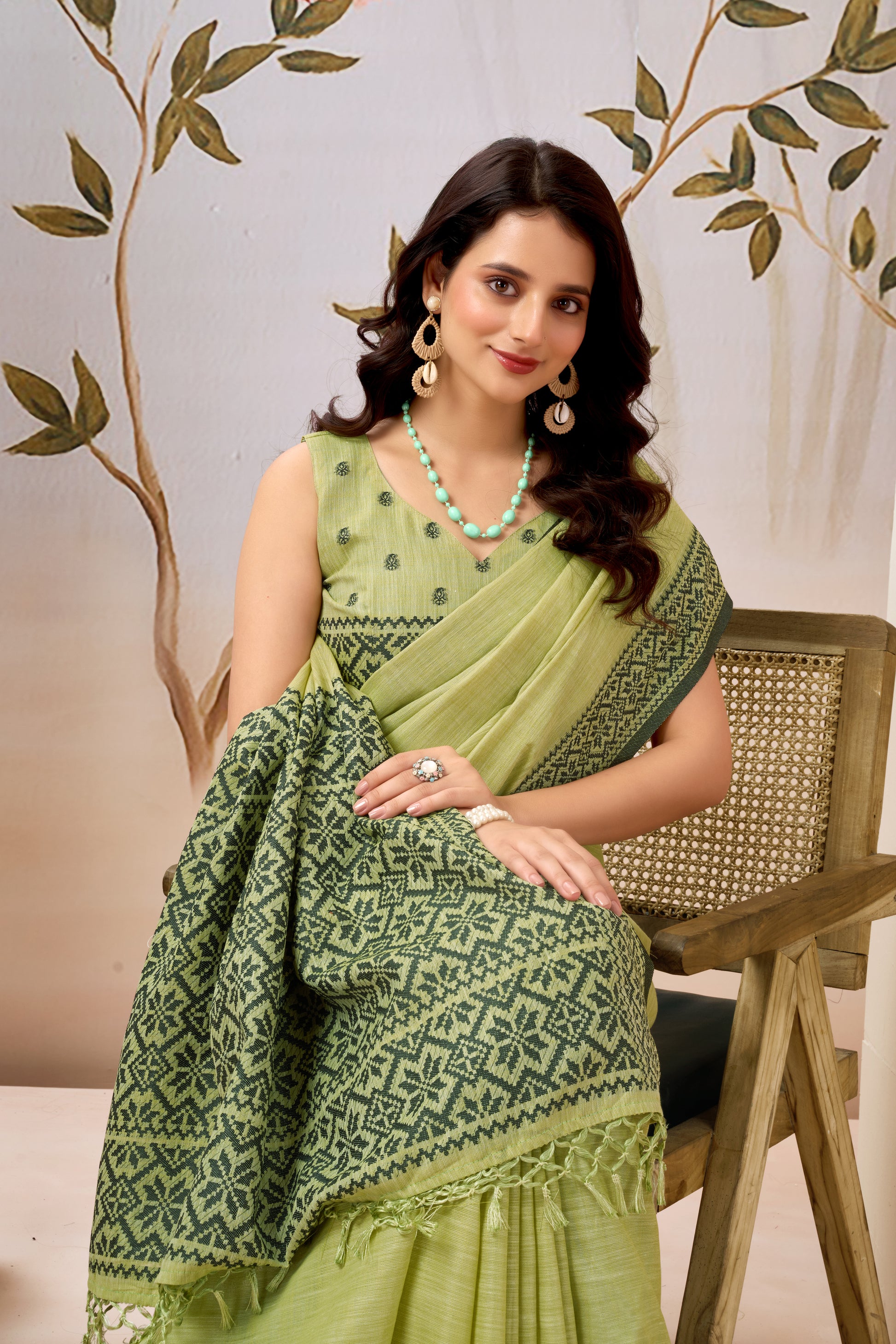 Pure Linen by Linen Handloom Saree