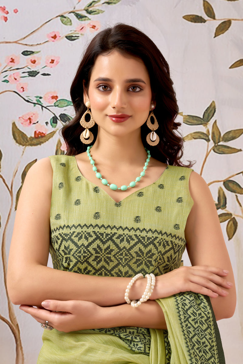 Pure Linen by Linen Handloom Saree