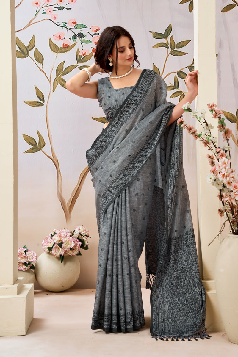 Pure Linen Saree – Effortless Elegance for Everyday Wear