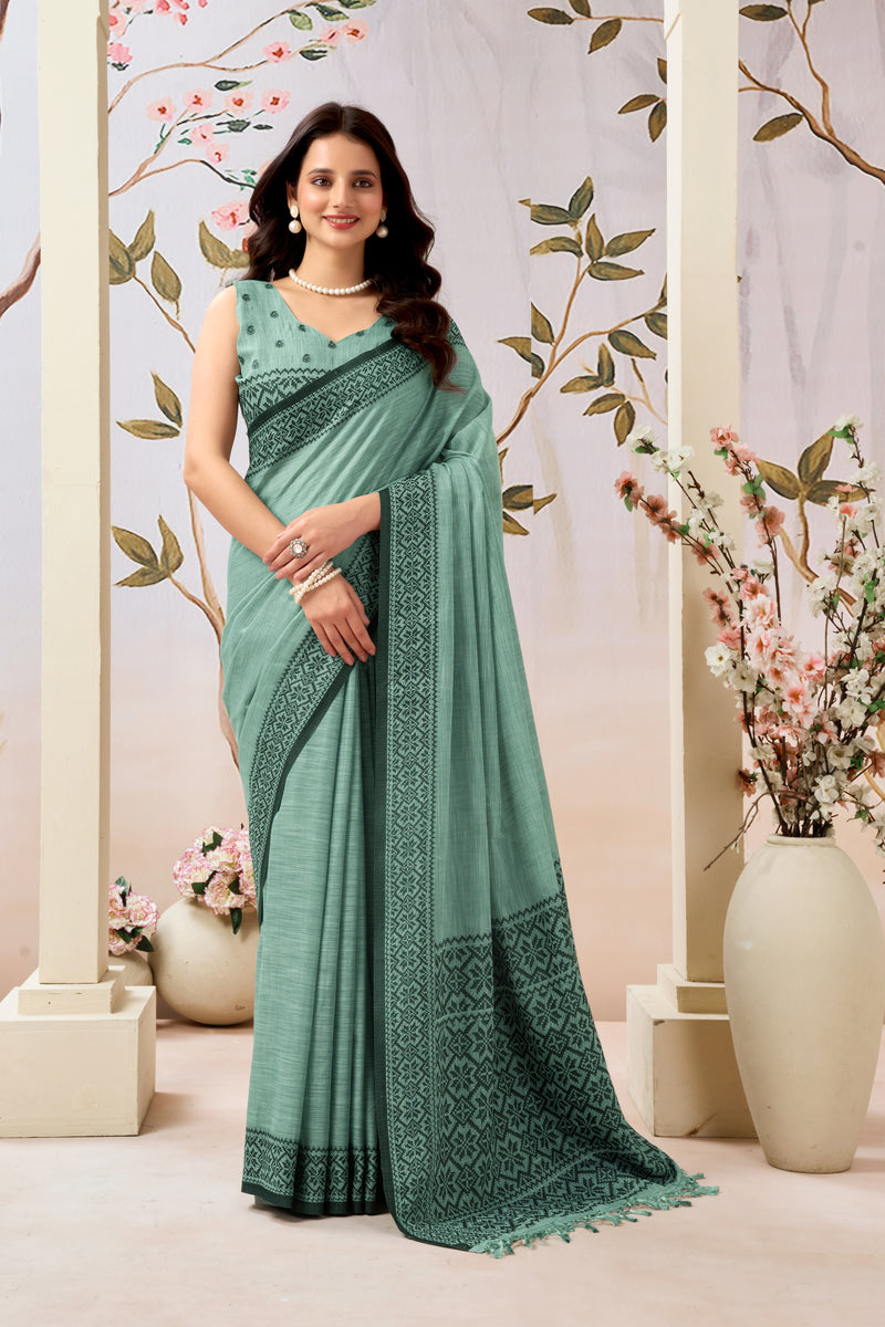 Pure Linen by Linen Handloom Saree