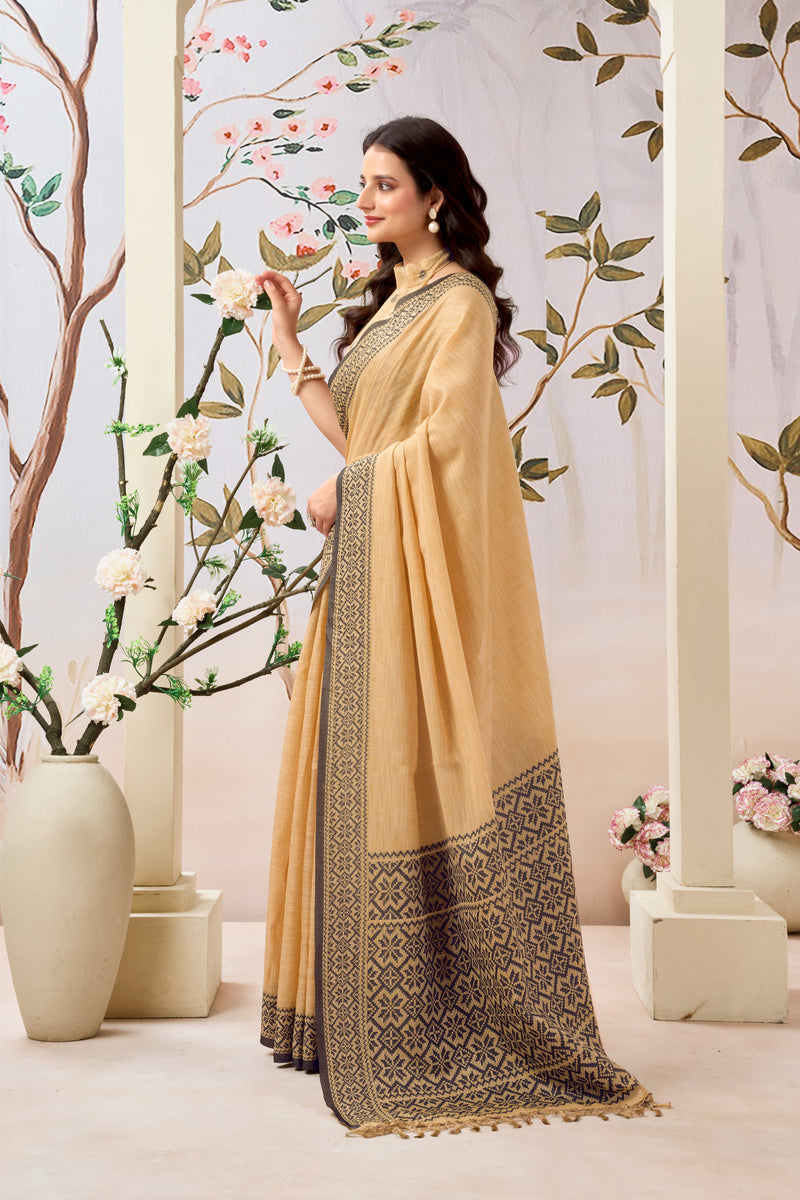 Pure Linen by Linen Handloom Saree