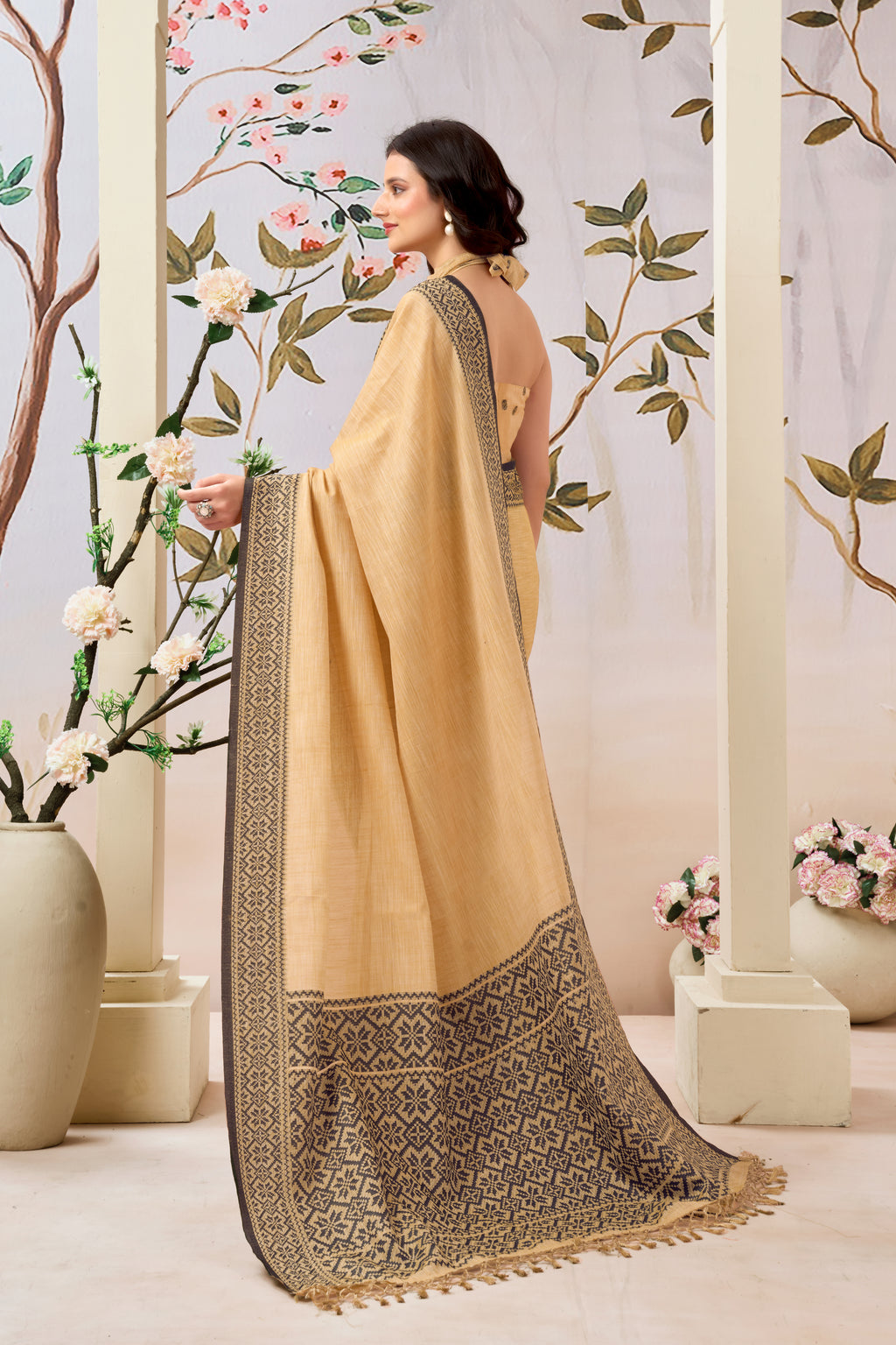 Pure Linen by Linen Handloom Saree