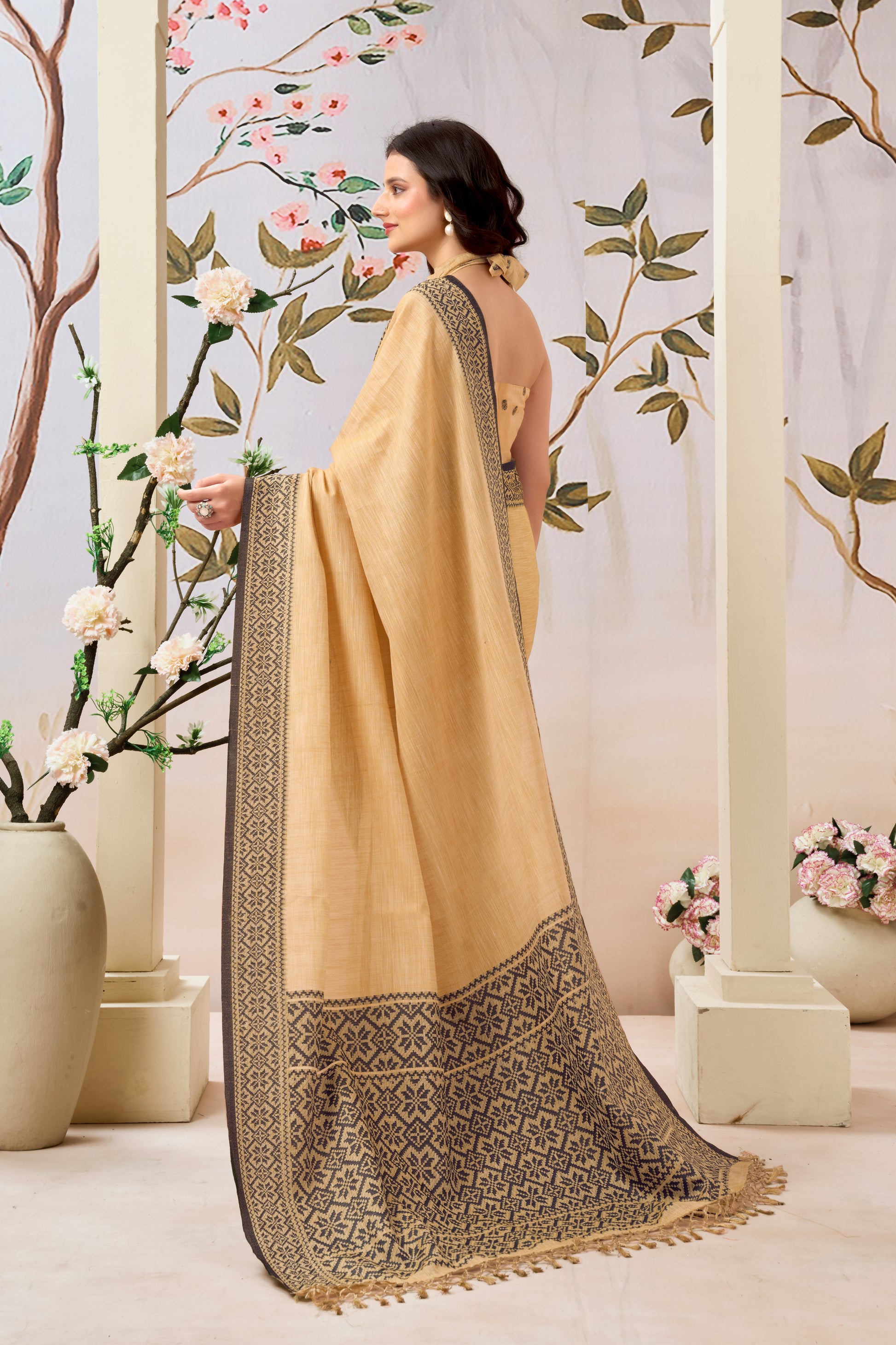 Pure Linen by Linen Handloom Saree