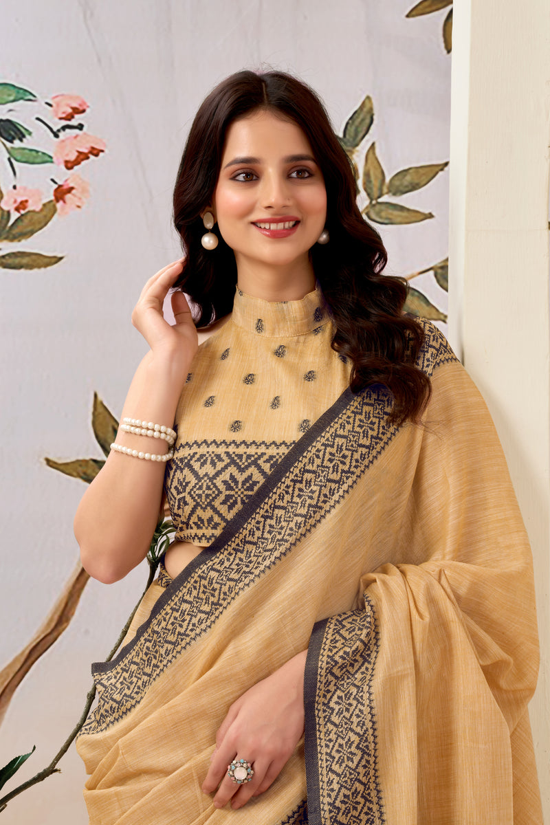 Pure Linen by Linen Handloom Saree