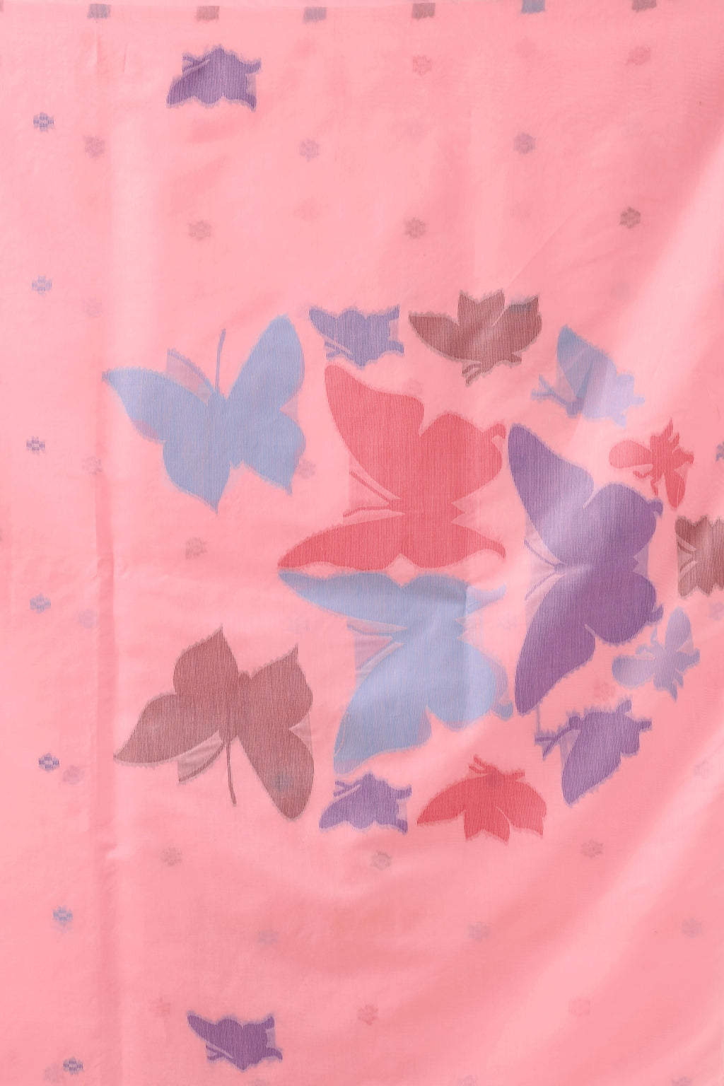 Pure Mul Cotton Handloom Saree with Butterfly Weave