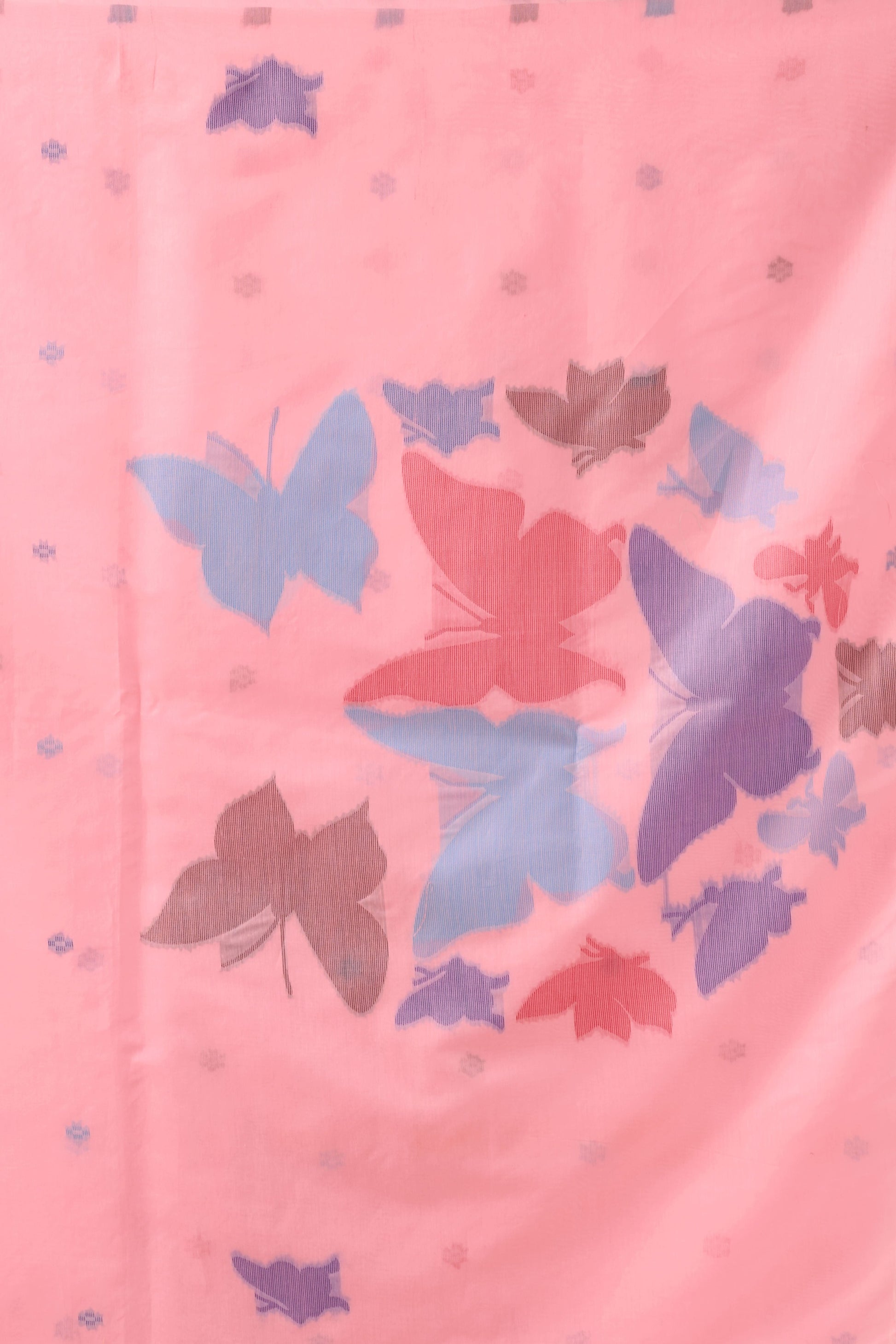 Pure Mul Cotton Handloom Saree with Butterfly Weave