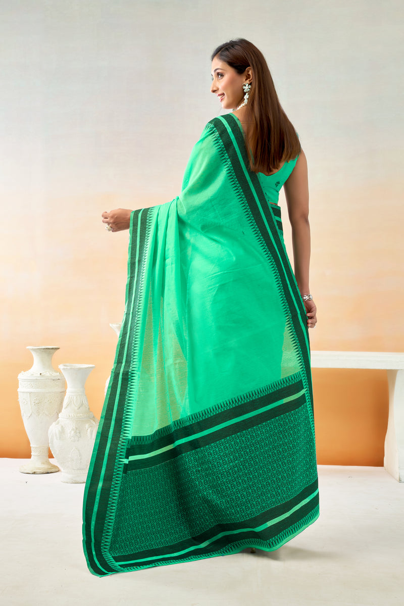 Pure Spun Cotton Hand loom Style Saree