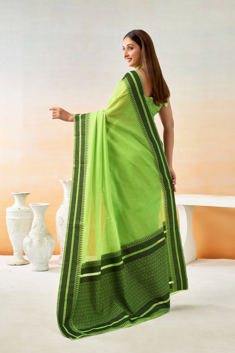 Pure Spun Cotton Hand loom Style Saree