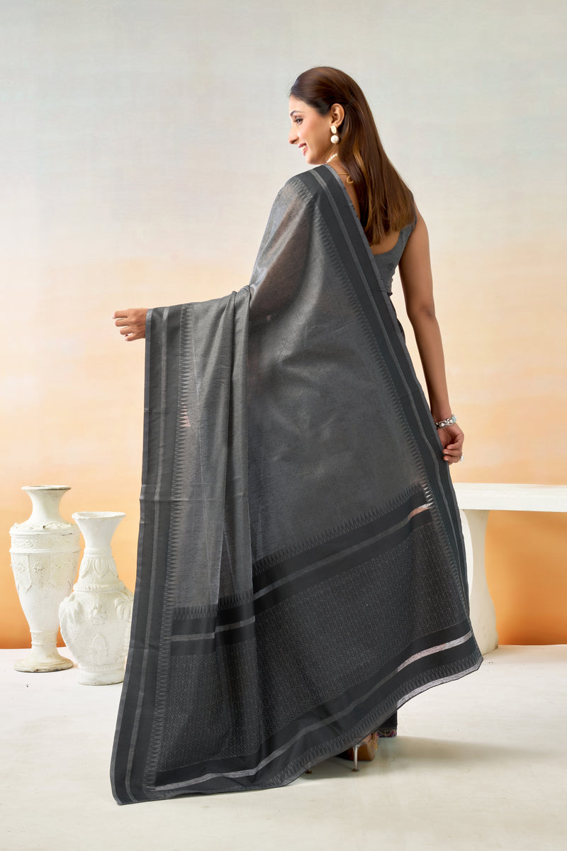 Pure Spun Cotton Hand loom Style Saree