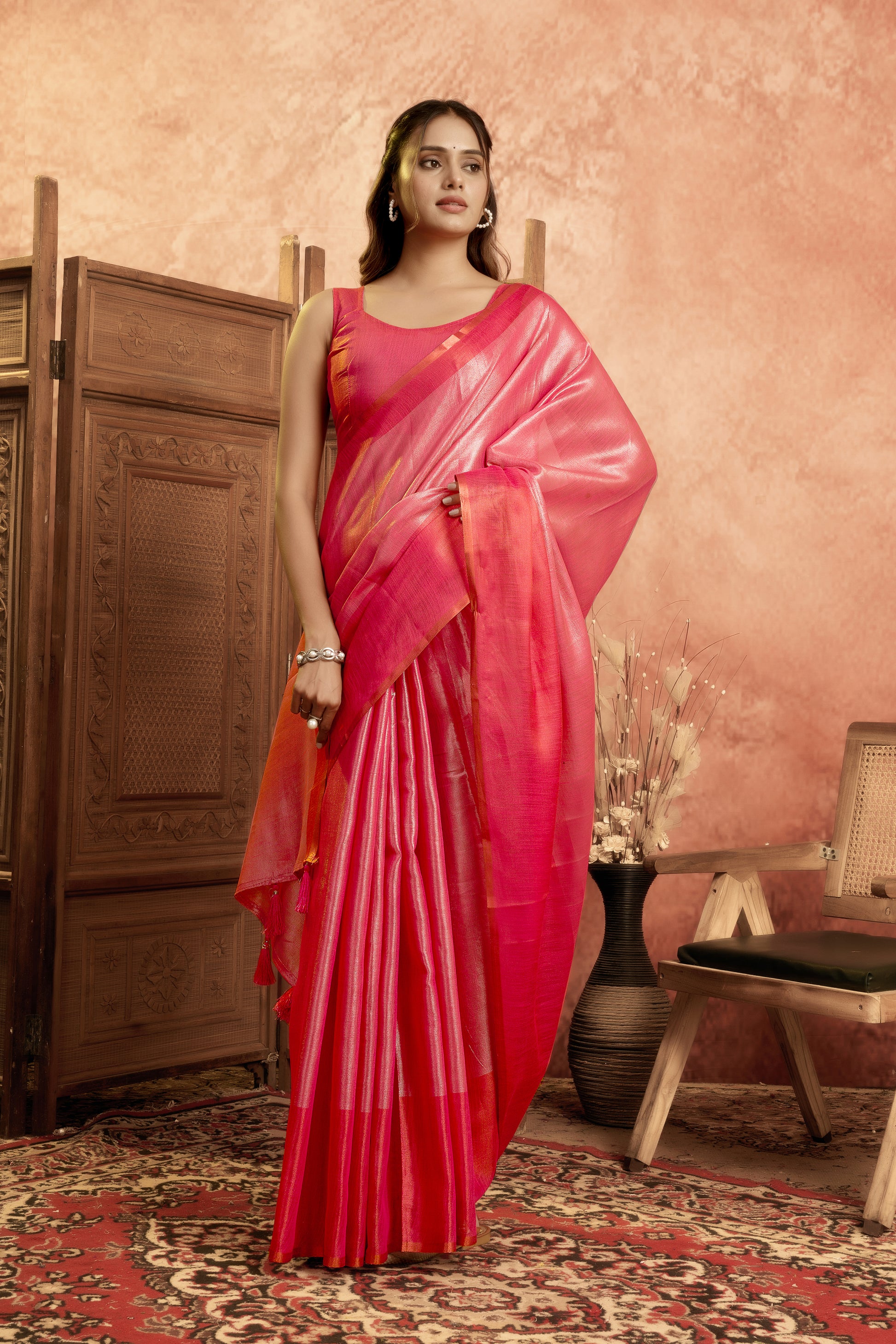 Pure Mul Tissue Saree