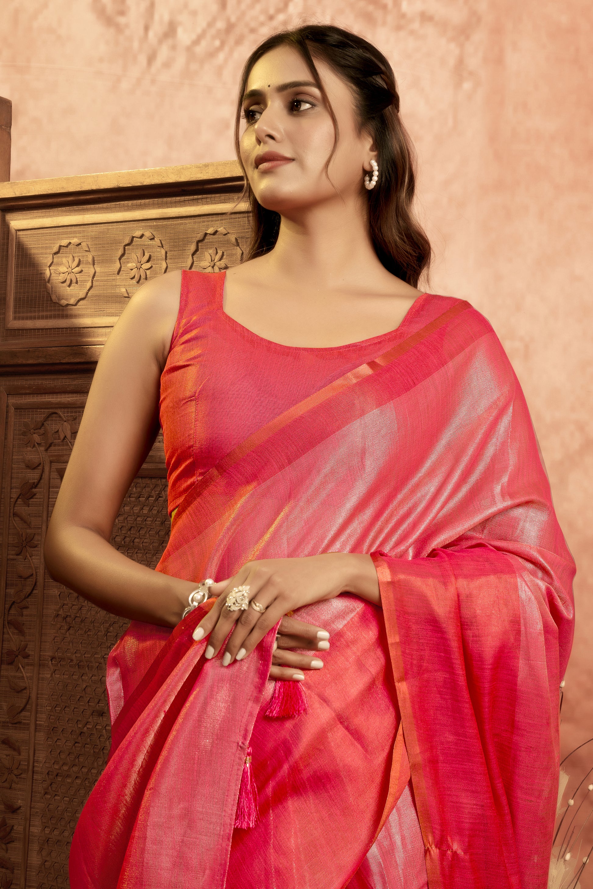 Pure Mul Tissue Saree