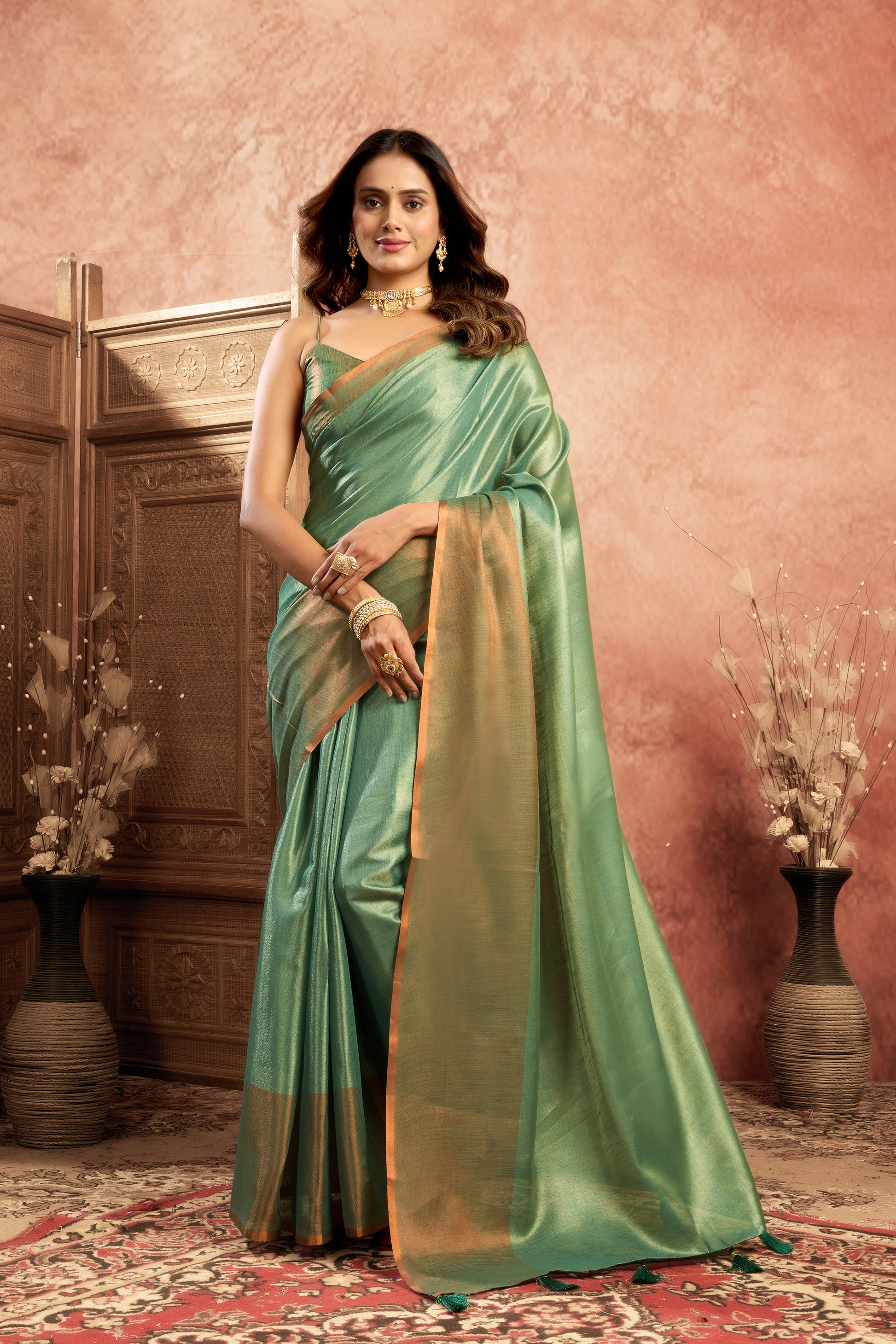 Pure Mul Tissue Saree