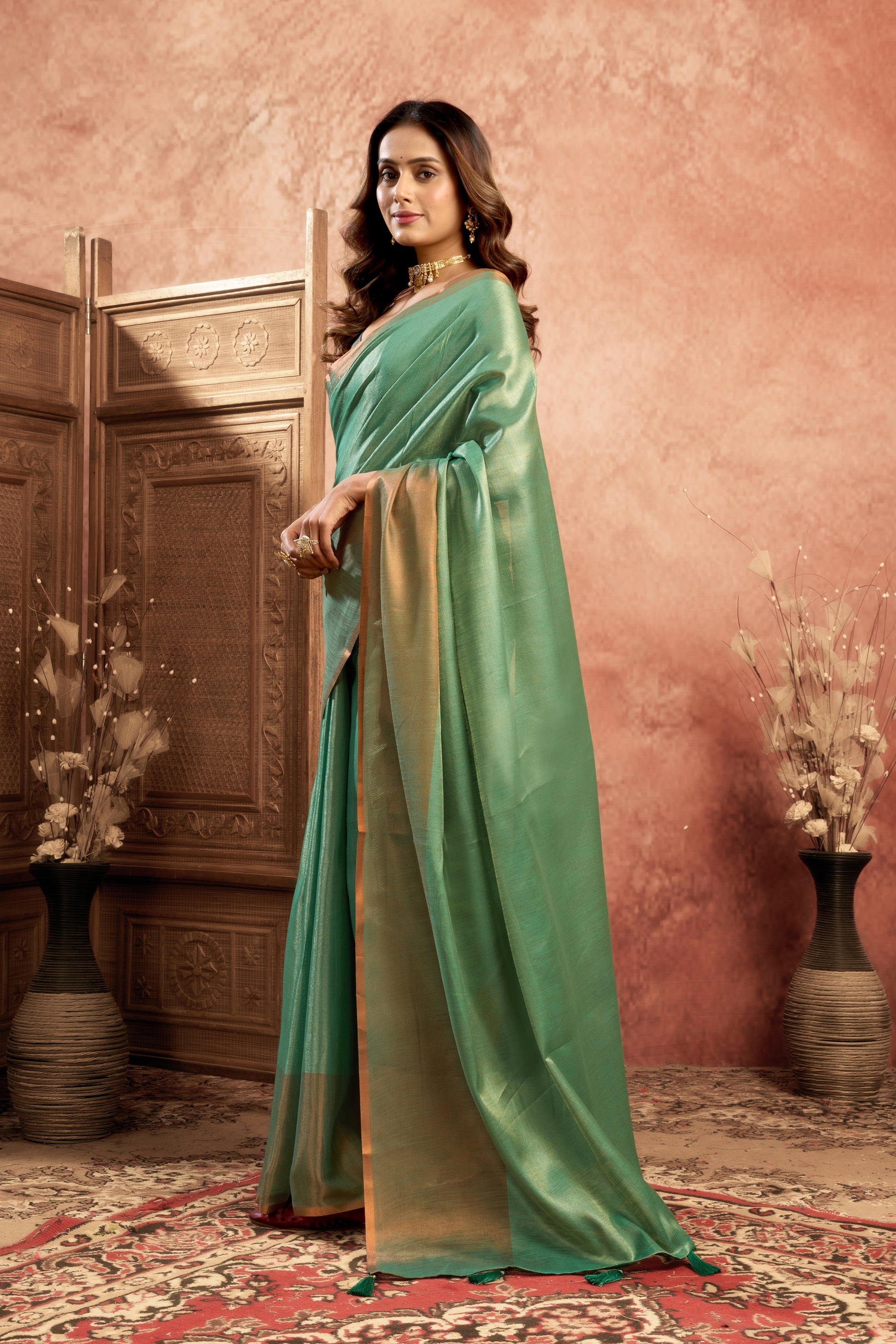 Pure Mul Tissue Saree