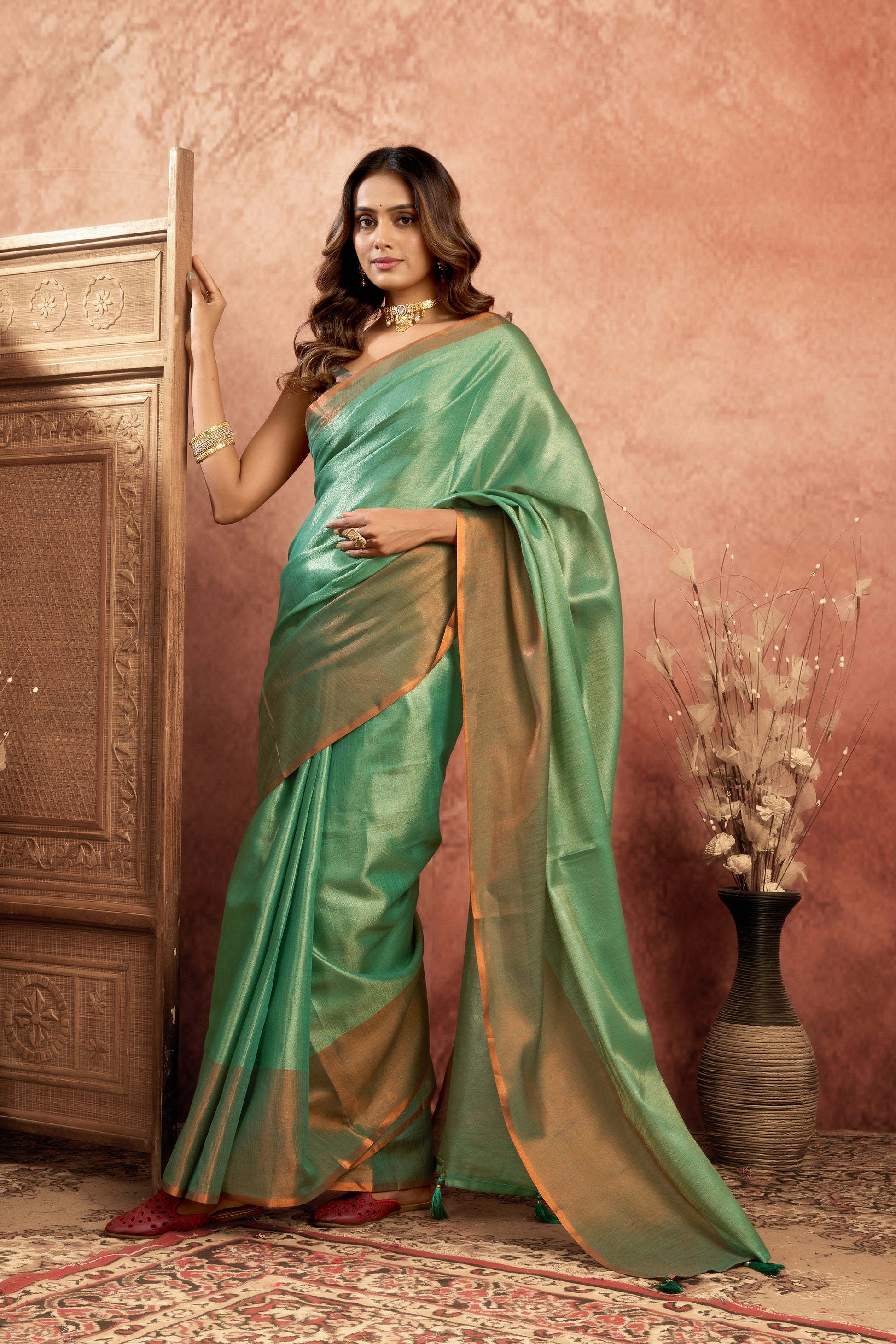 Pure Mul Tissue Saree