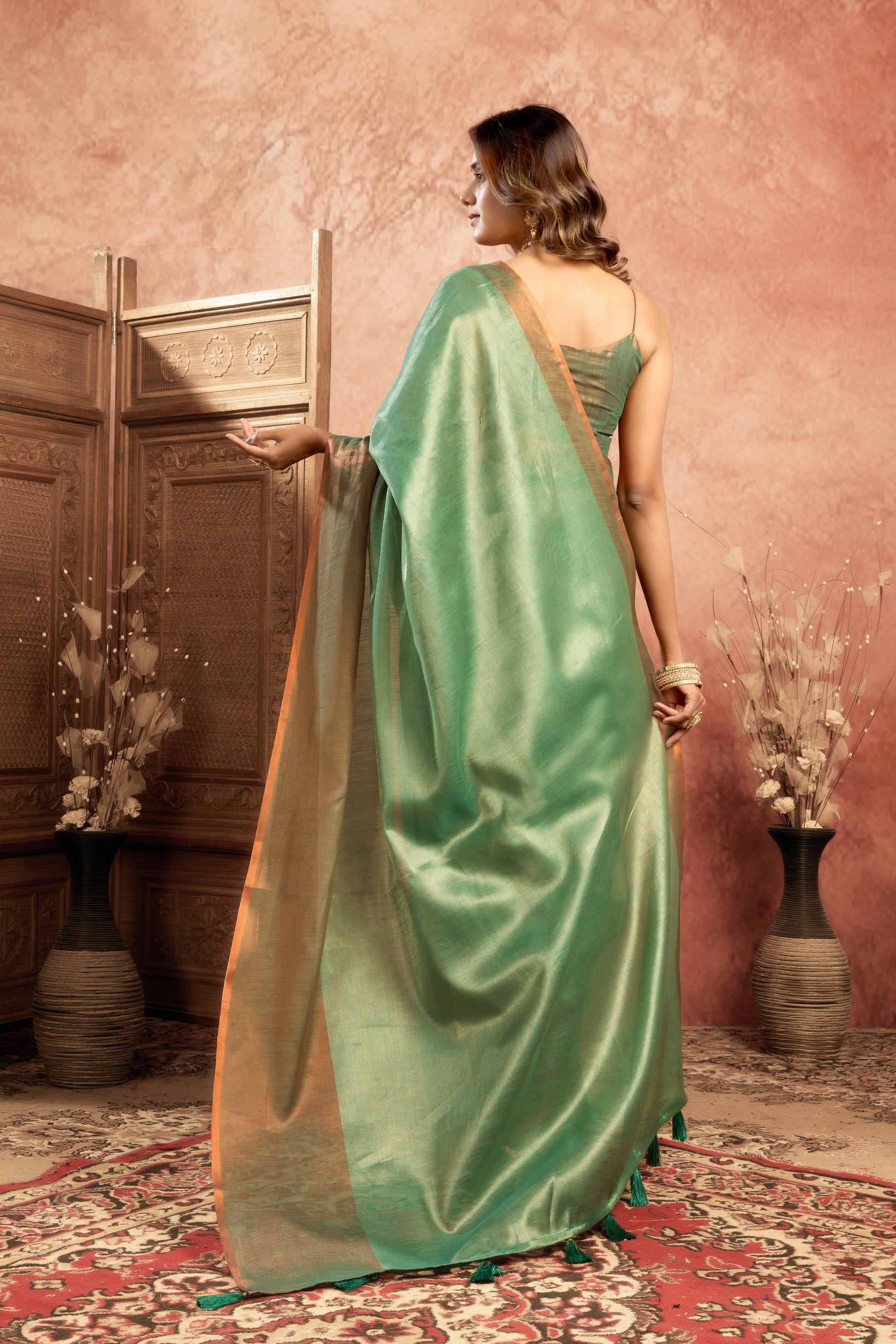 Pure Mul Tissue Saree