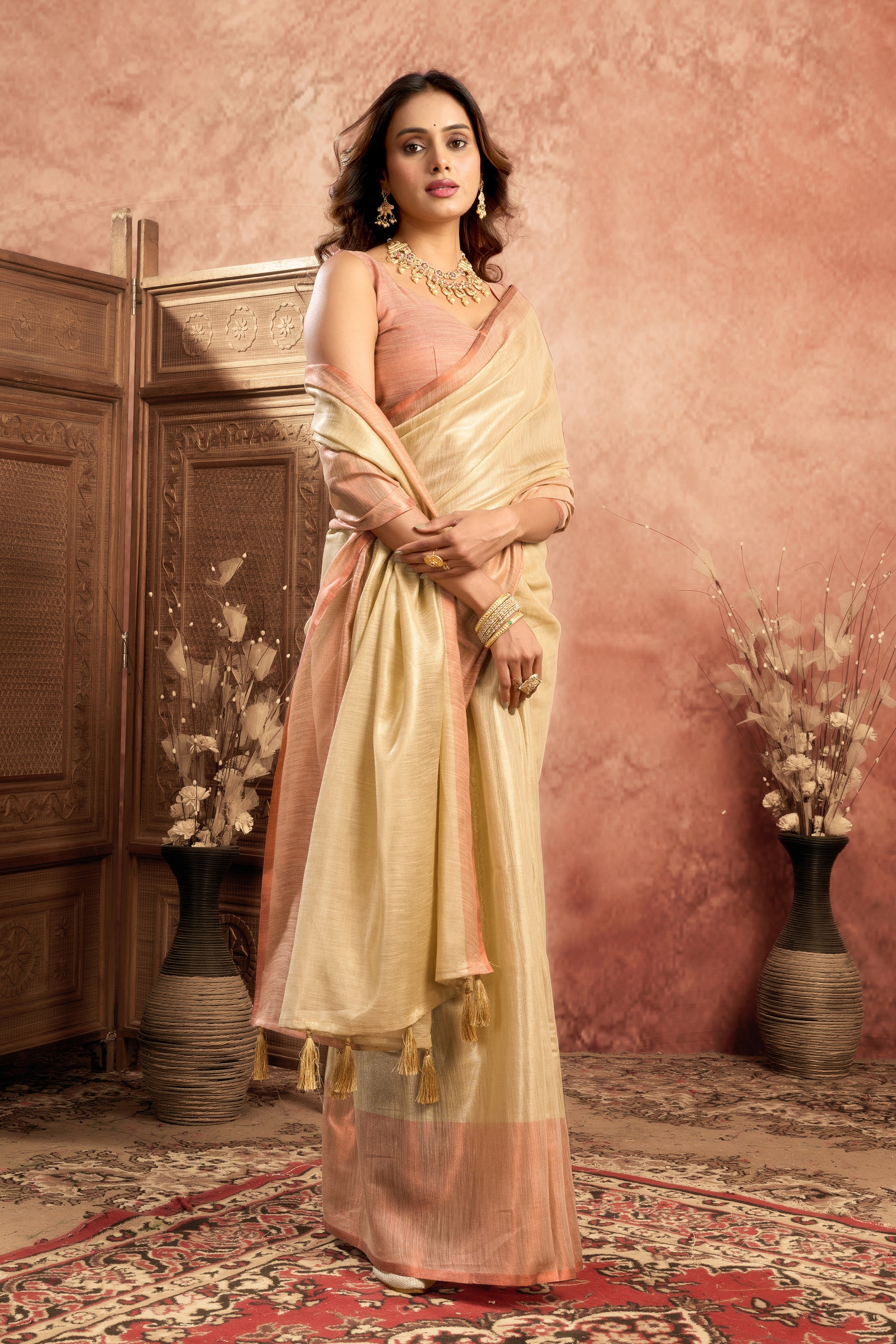 Pure Mul Tissue Saree