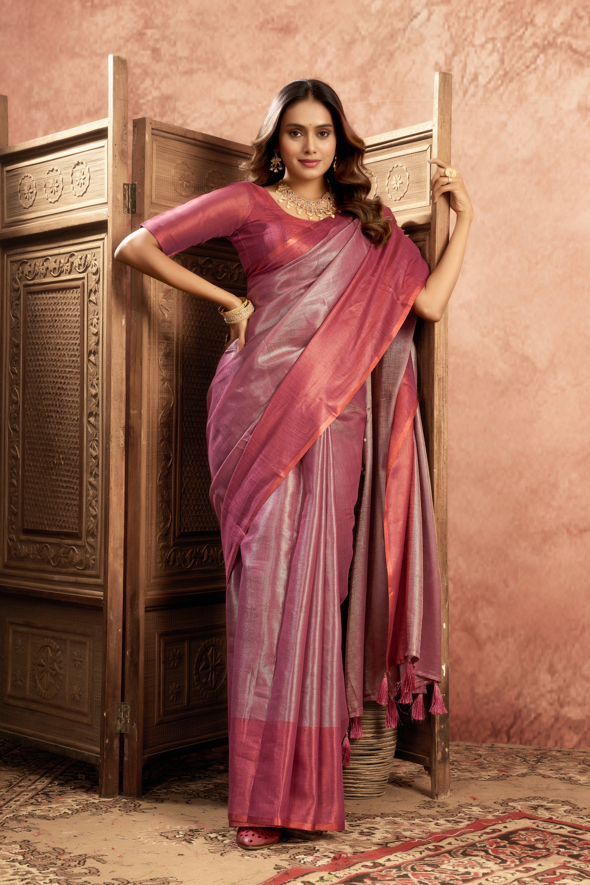 Pure Mul Tissue Saree
