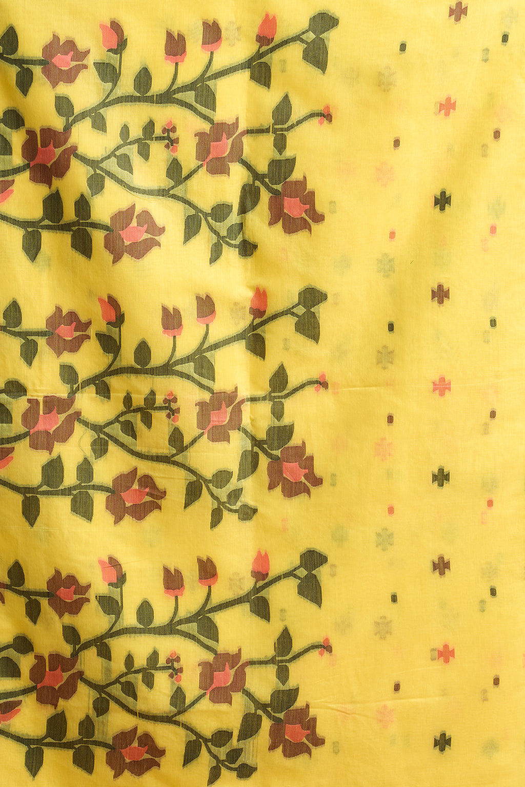 Pure Cotton Spun Floral Jamdani Saree