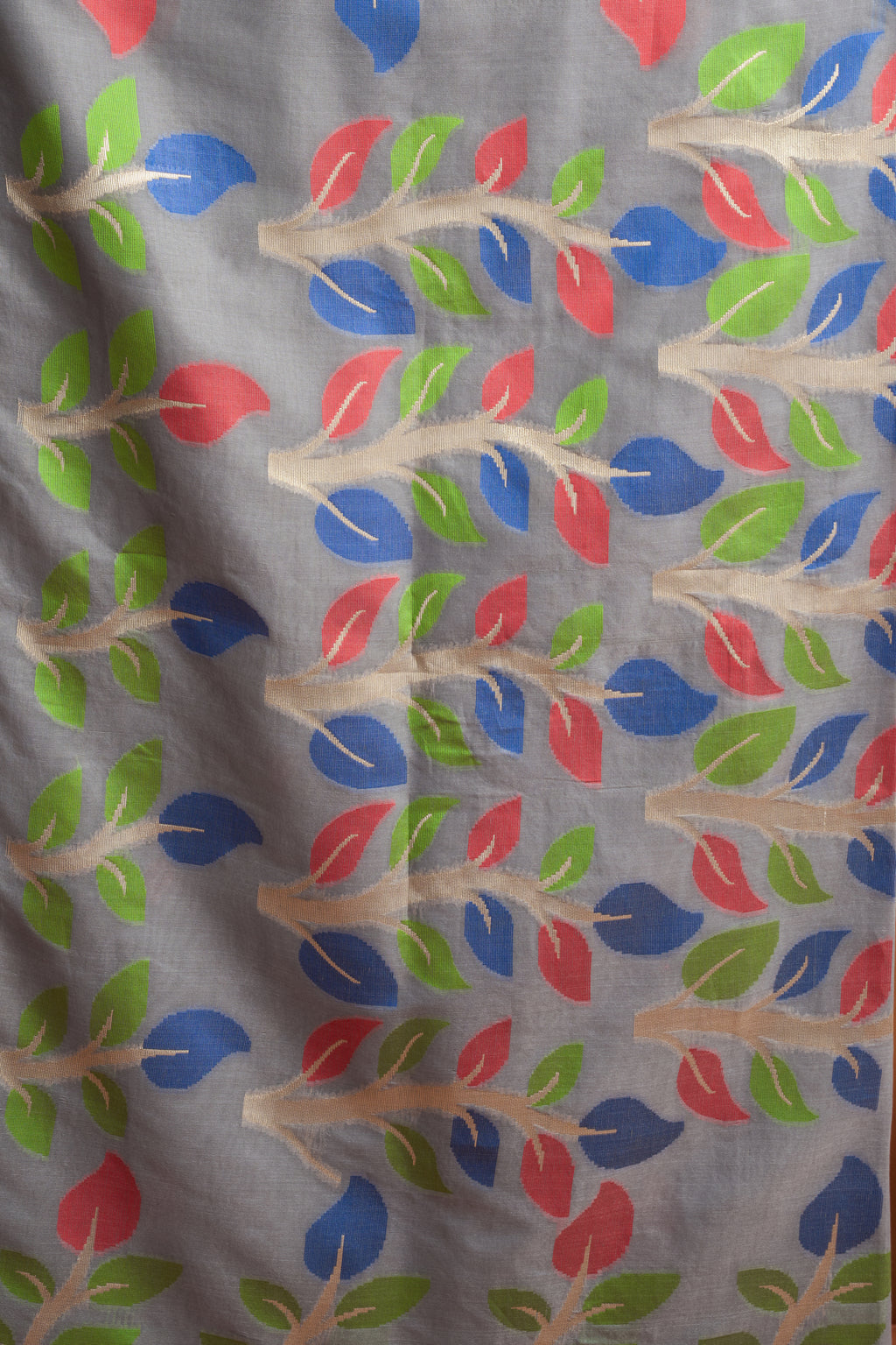 Pure Cotton Spun Floral Jamdani Weave Saree