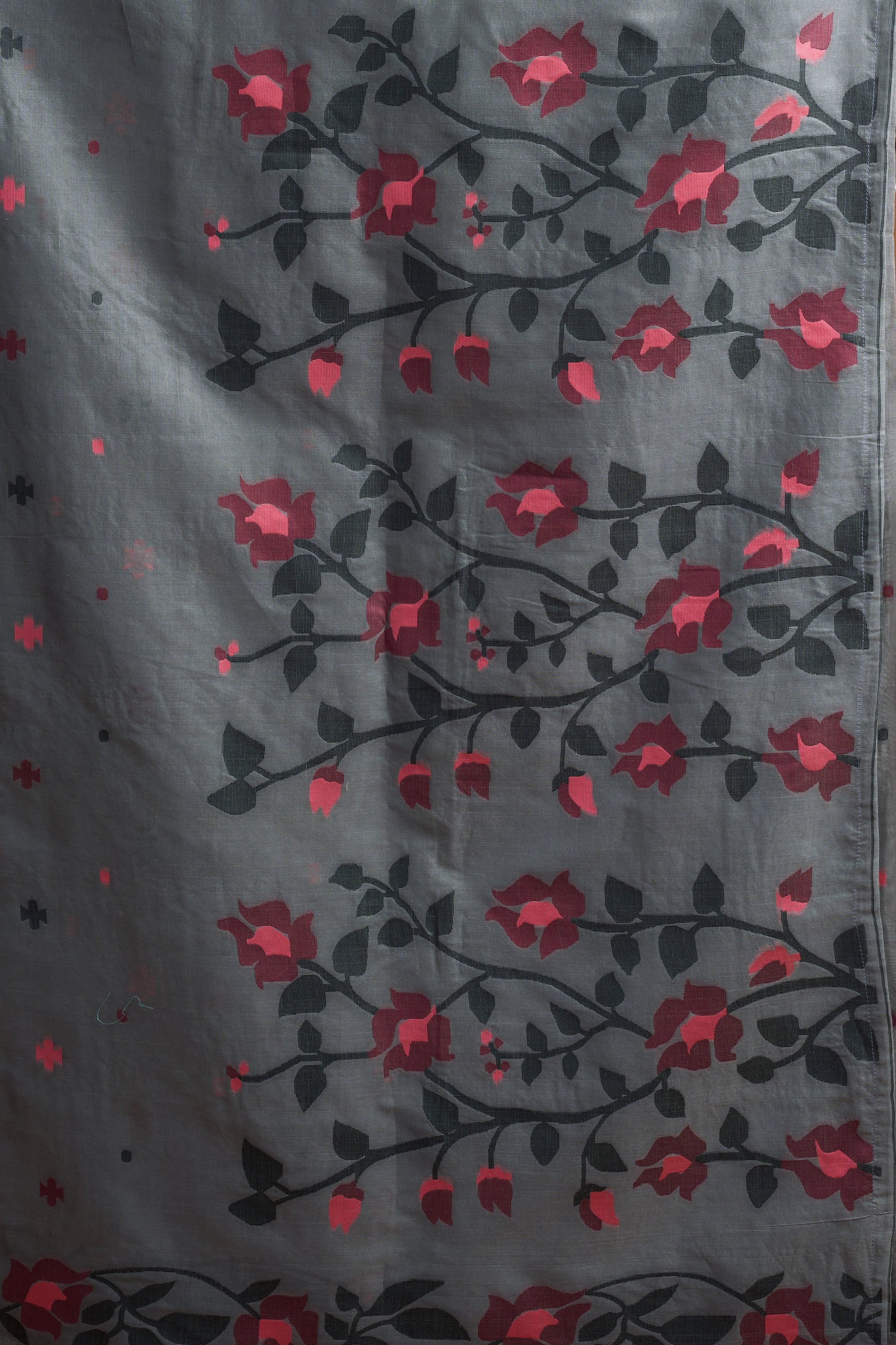 Pure Cotton Spun Floral Jamdani Saree