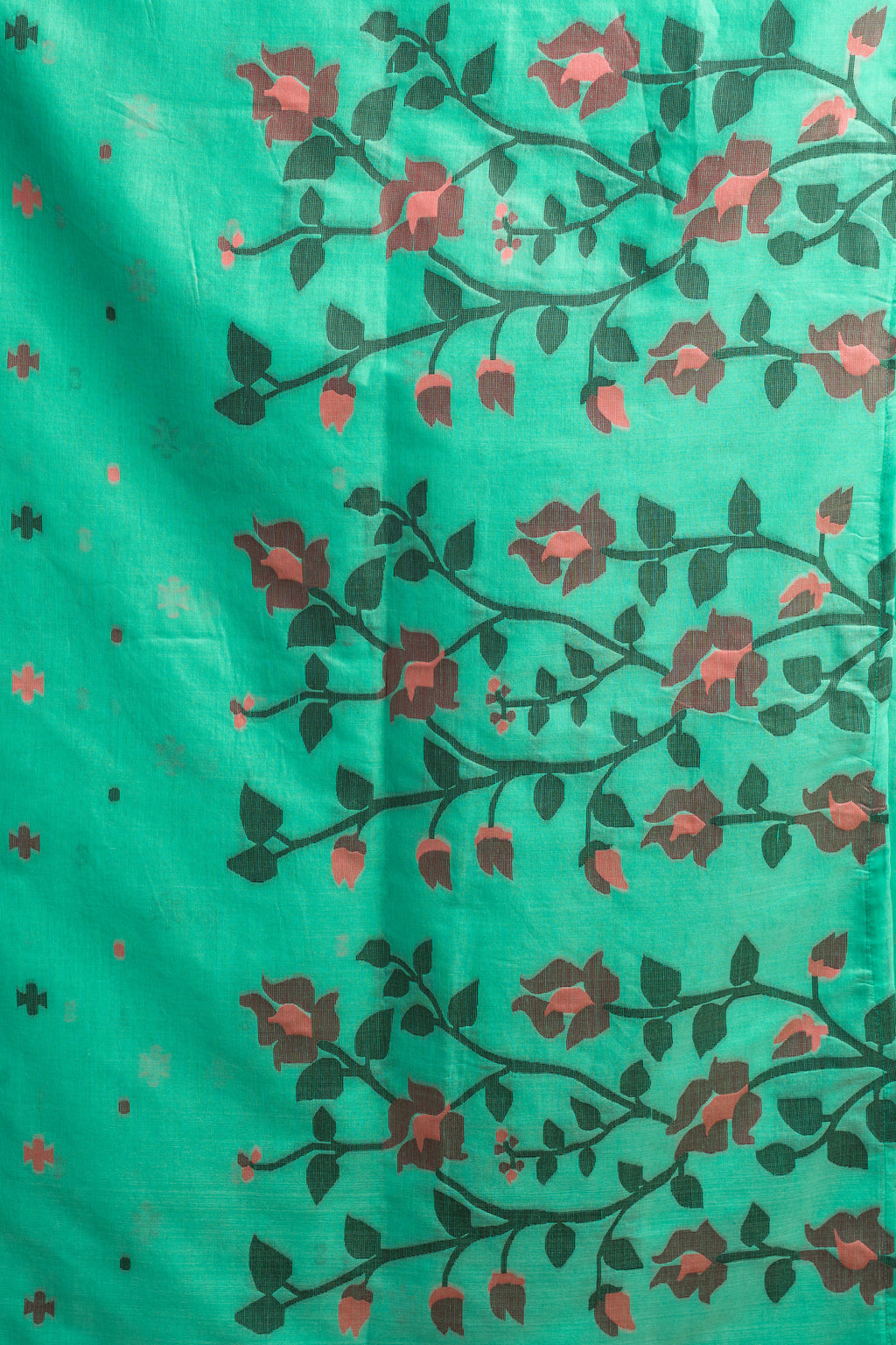 Pure Cotton Spun Floral Jamdani Saree